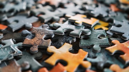 Wall Mural - a close up of a puzzle piece