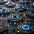© Jardel Bassi - Gray Tech Background with Blue Elements