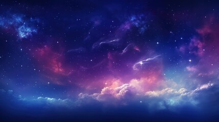 Wall Mural - beauty of deep space.,clouds, night sky,
