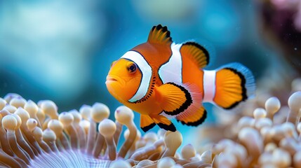 Wall Mural - Clownfish in an Anemone.