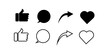 © Donny - Vector social media Like, comment, share and save icons. Editable and changeable color.