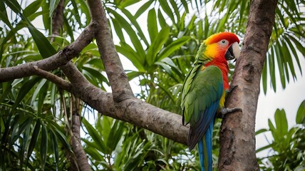 Wall Mural - red and yellow macaw