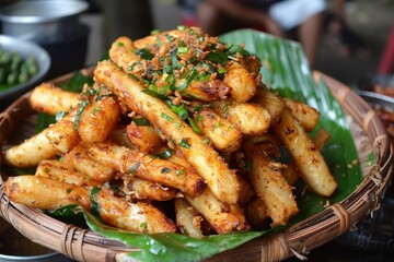 Sticker - Fried cassava from Indonesia Singkong Goreng