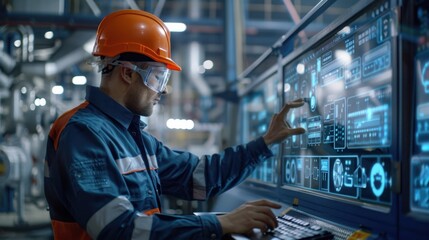 Wall Mural - worker in warehouse