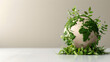 © jay juan - Green globe with plants concept of eco-friendly Earth
