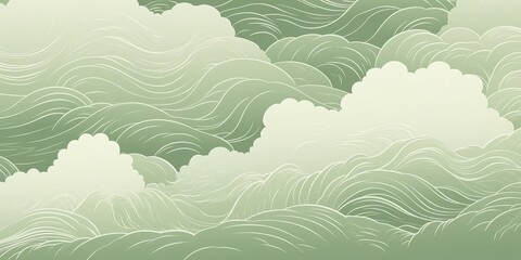 Wall Mural - Abstract Green Clouds Background
