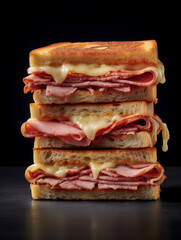 Wall Mural - sandwich with ham and cheese