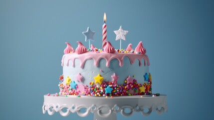 Wall Mural - The birthday cake celebration