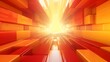 © plaksa - 3d rendering of red and yellow abstract geometric background. Scene for advertising, technology, showcase, banner, game, sport, cosmetic, business, metaverse. Sci-Fi Illustration. Product display