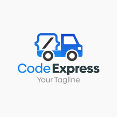 Wall Mural - Code Express Logo Vector Template Design. Good for Business, Startup, Agency, and Organization