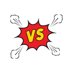 Wall Mural - vs comic versus fight battle vector design template