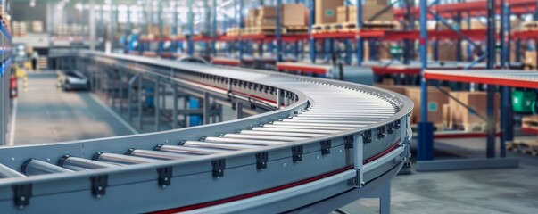 distribution center efficiency conveyor belt automation side view efficient automation in distributi