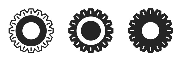 Poster - Gears icon on white background. Vector logo gears illustration.