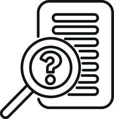 Sticker - Magnifying glass is analyzing a document, symbolizing search for information