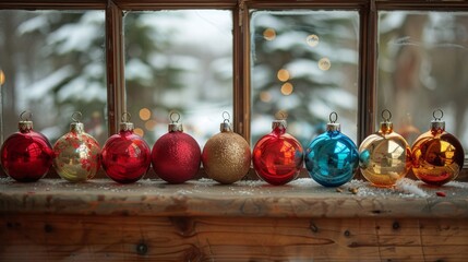 Sticker - Hang a collection of vintage-inspired glass ornaments in a window to catch the light and create a dazzling display of