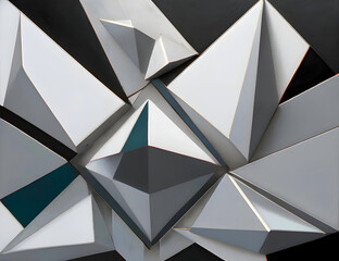 Wall Mural - Silver Geometric Illustration Art	