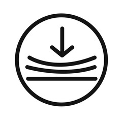 Resilience material icon black and white vector sign