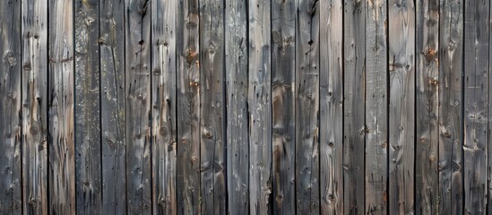 Sticker - Weathered old wooden fence with vertical boards texture providing copy space image.