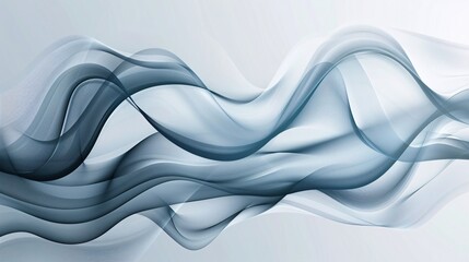 Wall Mural - Abstract grey background poster with dynamic waves. technology network  illustration.