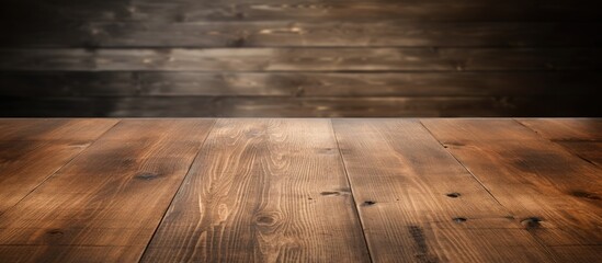 Aufkleber - Wooden table or laminate floor providing a background texture, featuring a spacious area for adding content or designs, commonly known as copy space image.