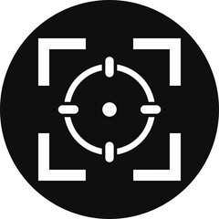 Sticker - Focus Glyph Black Circle Icon