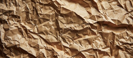 Aufkleber - Close-up of crumpled brown paper with a thin texture, ideal for a copy space image.