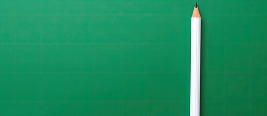 Poster - Green background with white pencil, providing copy space image.