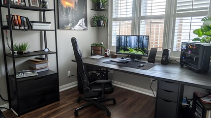 Wall Mural - Efficient Home Office Setup for Remote Tax and Filing