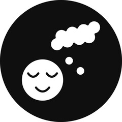 Poster - Dream Vector Glyph Black Circle Icon