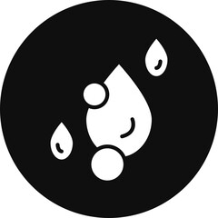 Poster - Water Vector Glyph Black Circle Icon