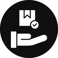 Sticker - Delivery Glyph Black Circle Icon