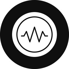 Sticker - Amplitude Glyph Black Circle Icon