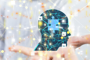Leinwandbilder - digital medical futuristic interface 3D rendering