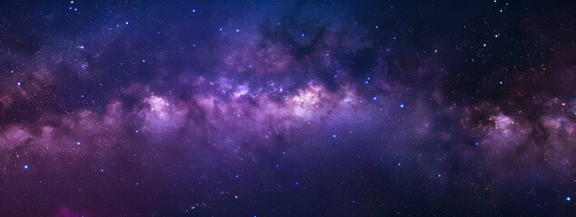 Wall Mural - a panoramic view of the milky way galaxy,with stars twinkling in the night sky.
