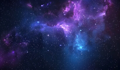 Wall Mural - starry sky, purple blue and dark background, galaxy background, universe background, starry night, d