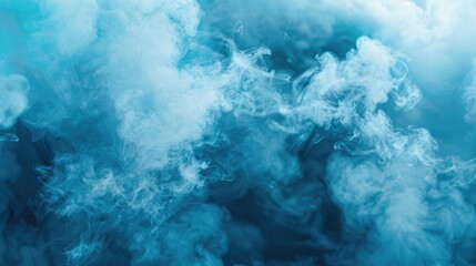 Poster - Blue smoke cloud wallpaper for desktop banner design