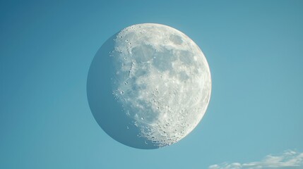 Wall Mural - Daytime moon with space for text