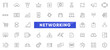 © RI Rafiq - Networking digital line icon set. Business, management, configuration, monitoring system,  performance, security, digital infrastructure, machine learning outline icon collection. UI thin icon