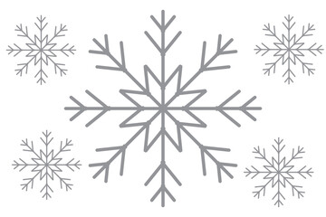 Wall Mural - snowflakes thin line icon set such as pack of simple snowflake, snowflake, snowflake, icons for report, presentation, diagram, web design