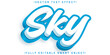 © HUMA - Cartoon Sky Vector Fully Editable Smart Object Text Effect