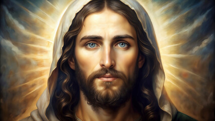 Poster - A painting of Jesus Christ our Savior the Lamb of God who takes away the sin of the world