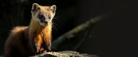 A European Pine Marten, Also Known As The Pine Marten Or The European Marten,High Resolution, Ultra HD