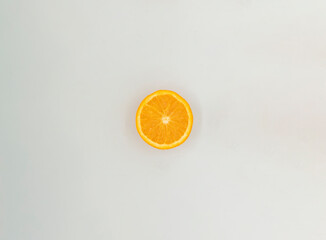 Juicy Orange Tangerine Fruit Isolated White Background