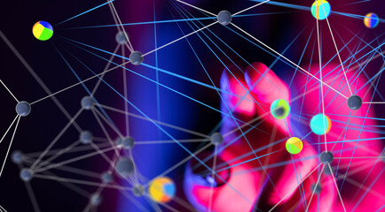conference Digital Network and data concept 3d