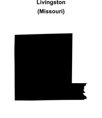 Wall Mural - Livingston County (Missouri) blank outline map