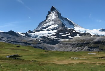 Wall Mural - A view of the Matterhorn in the Swiss Alps