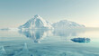 © redflower - Peaceful Icebergs Floating in Crystal Clear Waters at Dawn