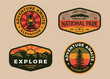 © Wooden - RETRO VINTAGE FISHING OUTDOOR ADVENTURE LOGO BADGE PATCH FOR HAT, T-SHIRT,  STICKER