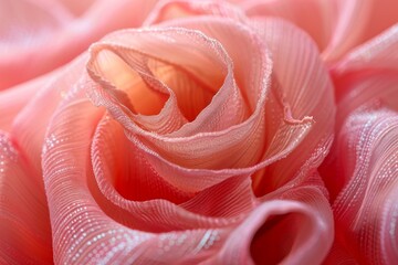 Poster - Elegant Pink Fabric Flower