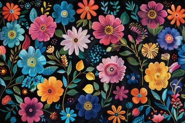 Sticker - Colorful Floral Illustration